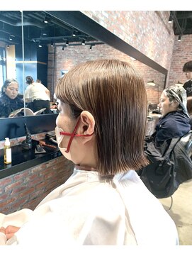 オーガニック アトリエ 大宮(organic+atelier) 20代30代ミニボブココアブラウン小顔美肌ストレート丸み