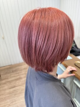 モリオフロムロンドン 大宮店(morio from London) 【かほ】ハイトーン×コーラルオレンジ