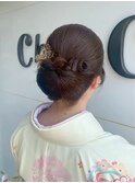 和装/ヘアスタイル/シニヨン