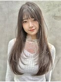 新潟／髪質改善／小顔／レイヤー／グレージュ