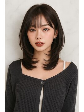 エル(LE) 【LE】美髪レイヤー/顔まわりレイヤー/くびれミディアムレイヤー