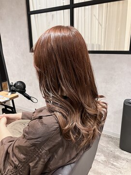 ルシェル(LeCiel) セミロング×ハイトーンピンク