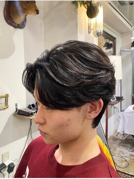 メゾンフォーメン 心斎橋店(Maison for men) センターパート/ニュアンスパーマ/フェザーパーマ/カルマパーマ