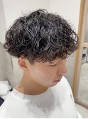 癖が馴染む波巻きスパイラル【メンズ/パーマ/眉毛/沖縄市/美里】