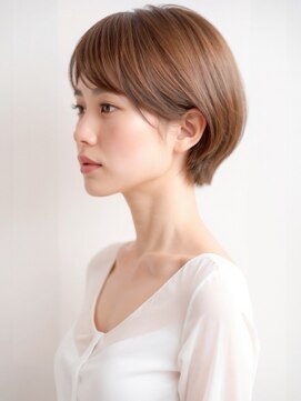 カバーヘアアンドスパ ブリス 浦和(COVER HAIR&SPA bliss) 韓国風小顔◎コンパクトショート×ミルクティーベージュp浦和