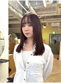 顔周りレイヤー/ダブルカラー/髪質改善/ケアブリーチ万代新潟駅