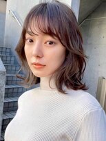 アンドレイ 表参道(andrey)&nbsp;着物ヘア/ダークアッシュ/ミディアムレイヤーカット/表参道