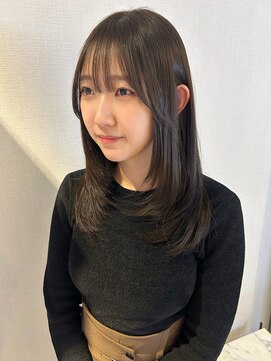 アム(amu) レイヤーミディアム/髪質改善酸ストレート/顔まわりカット