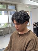 <77>ツイスパ/スパイラルパーマ/メンズサロン/メンズ/眉毛
