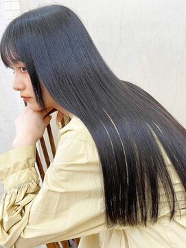 ブルー(BLUE) イメチェン/ホワイトブロンド/外ハネボブ/美髪/仙台