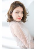 切りっぱなしボブローライトベージュ_KK