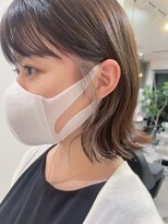 グーフィートーキョー 銀座(Goofy Tokyo)&nbsp;くびれボブ/控えめインナーカラー/イヤリングカラー/グレージュ