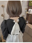 ベージュカラー*前下がり切りっぱなしレイヤーボブ*Bambi松平愛