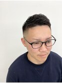 アイロンパーマ×スキンフェード