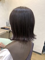 フラット 千葉(Flat.) バイオレットカラー×切りっぱなしボブ【千葉】