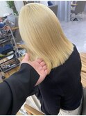 20代 30代 40代 モテ髪 ハイトーンカラー結べるボブ