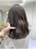 ブリーチなしオリーブカラー