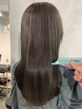 オリンテ バイ レシッド 表参道(orente by rcid) 髪質改善レイヤーロング艶髪暗めカラーグレーベージュグレージュ