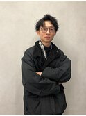 マッシュニュアンスパーマ☆かき上げ