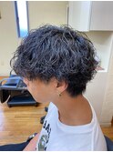波巻きパーマ