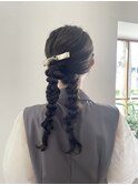 編みおろしヘア