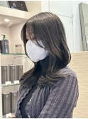 オリーブグレージュ/顔まわりレイヤー/SYUK高円寺/【坂元】
