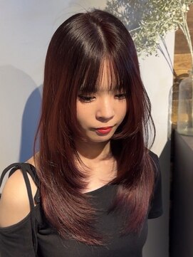 エンター 天神店(ENTER) 透明感カラー/ブラウンレッド/シャギーレイヤー/ENTER 天神店