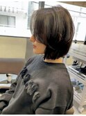 海外ヘア 外国人風色気前下がりレイヤーボブ カーテンバングt310