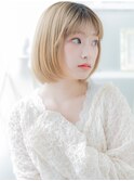 ハイトーンカラー艶感ストレート抜け感ボブc6上尾20代30代40代