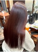 【feliceMICHI 石井あすか】髪質改善 ワインレッド ストレート