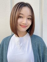 ソト 銀座(soto.)&nbsp;ハイライトカラー/くびれヘア/レイヤーパーマ/ミニボブ[銀座]