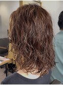 ドライパーマゆるめパーマウルフパーマミディアムパーマ銀座暗髪