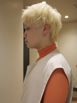 ネロ ヘアサロン ネイビー 渋谷(NERO HAIRSALON NAVY) 【田中春佳】ベリーショートウルフ×ブロンド　メンズカット