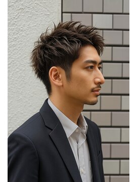 ゲイン(Gain) ショートカット白髪ぼかしダブルカラーハイライトレイヤーカット