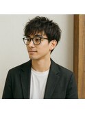 ツーブロックマッシュショートくせ毛風パーマ 20代 30代 40代