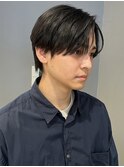 メンズカットセンターパートツーブロックマッシュシースルー渋谷