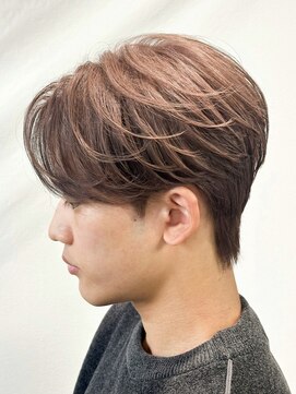 ミヤビ(MIYAVI) フェザーパーマ/ブラウンカラー/センターパート