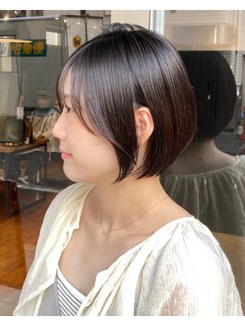 g r a i n canvas. 川崎/ショート/ボブ/髪質改善【グレイン】【5月1日～（予定）】 ショートボブ 深みブラウン 窪田