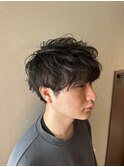 20代30代40代ナチュラルアッシュ束感ショート爽やか波打ちパーマ