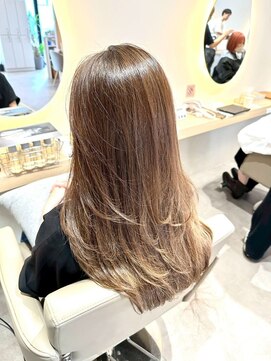 ルーチェココ ブラン(Lu'ce coco blanc) デザインカラーエフォートレスブラウンロング