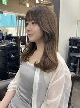 ヘアーサロン アウラ(hair salon aura)&nbsp;【aura】顔まわりレイヤー/ミルクベージュ/後れ毛