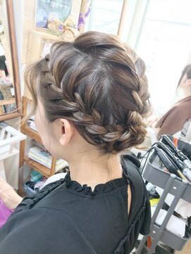 ロカット サロン(Roquat Salon) 編み込み浴衣アレンジ【ブライダルヘアメイク 立川/立川南口】