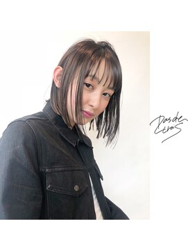 パドトロワ(Pas de trois) 新潟×切りっぱなし前下がり×スリークボブ×濡れ髪