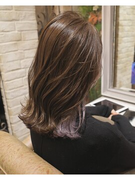 シャル オカチマチ 上野御徒町(shalu) インナーカラー　ラベンダーグレージュ