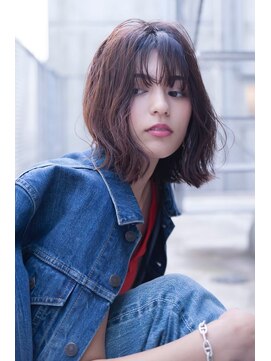 オースティン 調布アミックス(AUSTIN) 大人かわいい前髪セシルカットココアブラウンフリンジウェーブ