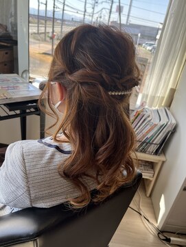 コアフィールフィス(COIFFURE fils) 《見附　今町》ママさんヘアセット　ゆるふわ巻き髪ハーフアップ
