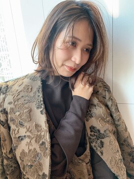 アイティーバイアルバム 下北沢店(IT by ALBUM) ゆる巻きワンカール_グレージュカラーボブウルフ_59012