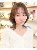 大人可愛い小顔30代40代50代◎大人ナチュラルレイヤー結べるボブ
