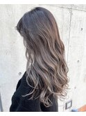 【打越】ロング×プラチナグレージュ