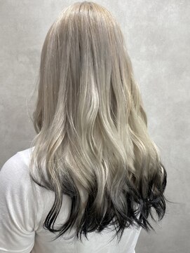 ルノン フィージュ(LUNON fieju) ホワイトベージュ/裾カラー/グラデーション/ダブルカラー